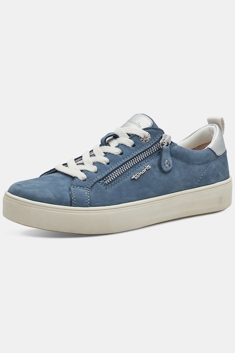 Tamaris Comfort Leder-Sneaker, Zipper, Komfortweite