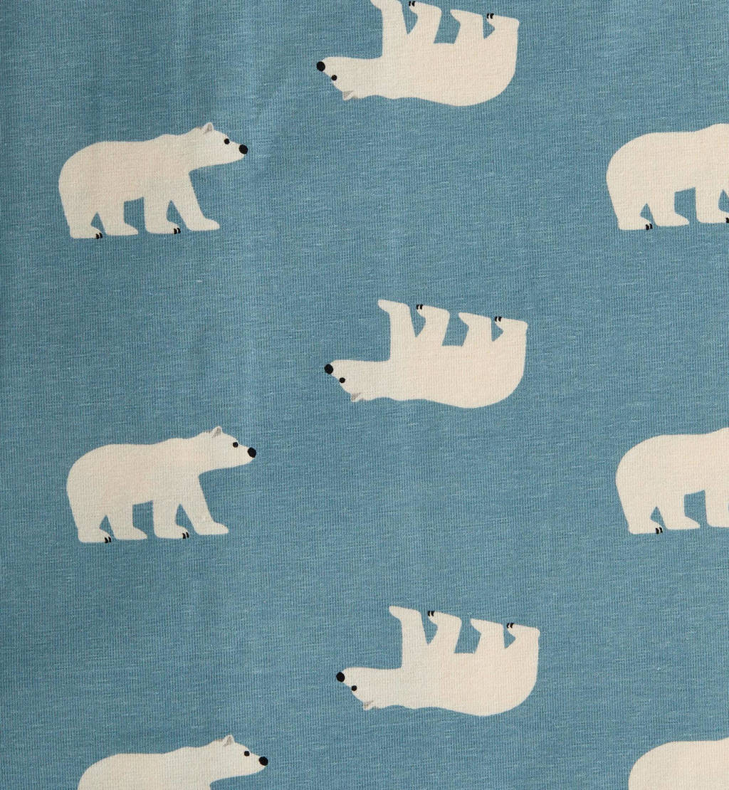 Little Label pyjama met dierenprint van katoen blauw