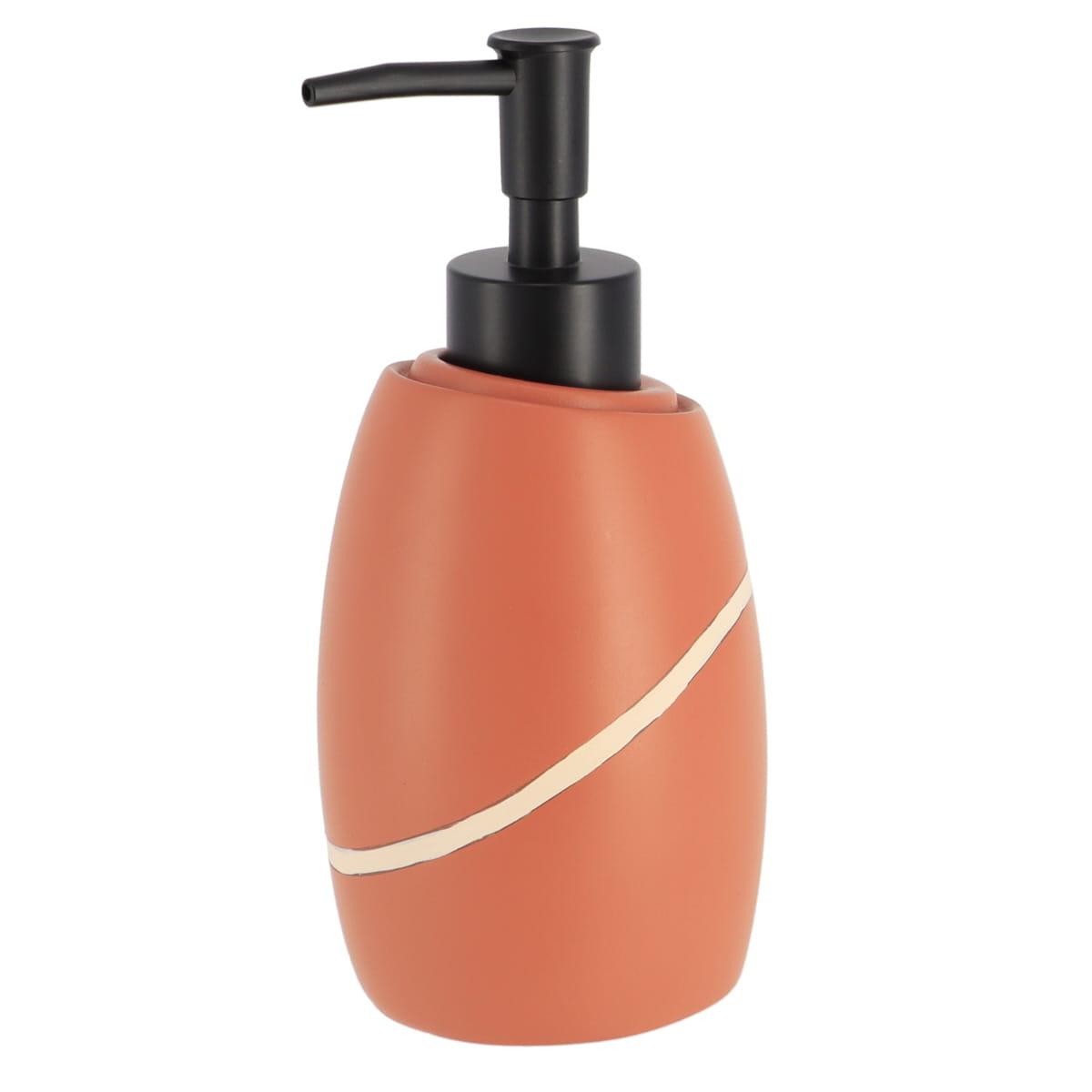 DISTRIBUTEUR A SAVON POLYRESINE ARRONDI 240ML TERRACOTTA