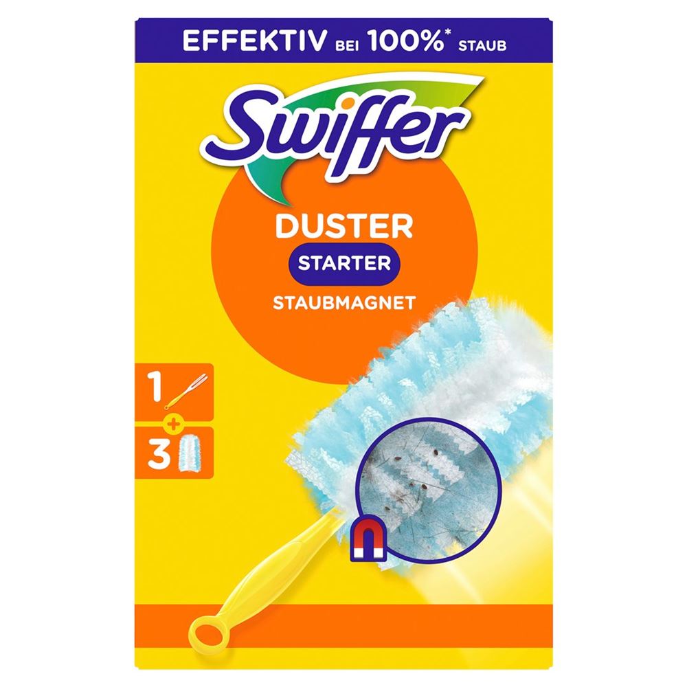 SWIFFER Staubmagnet Starterset Griff   3 Tücher 1 Stk