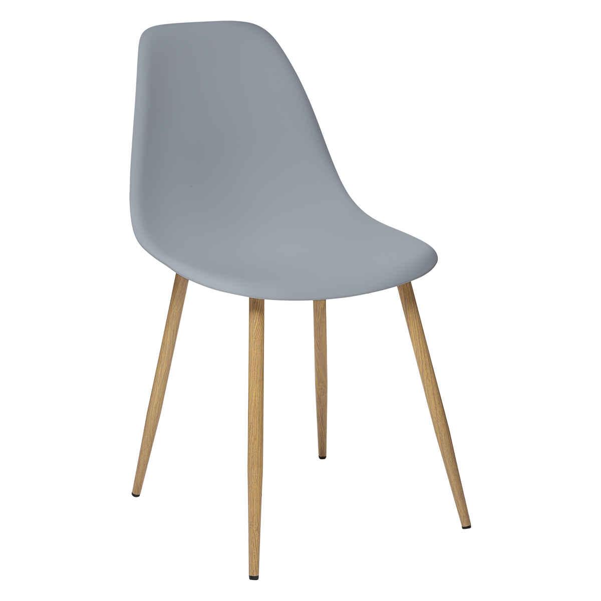 CHAISE TAHO PIED IMITATION CHENE GRIS