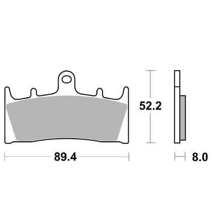 Plaquettes de freins SBS 686DC Racing carbon avant