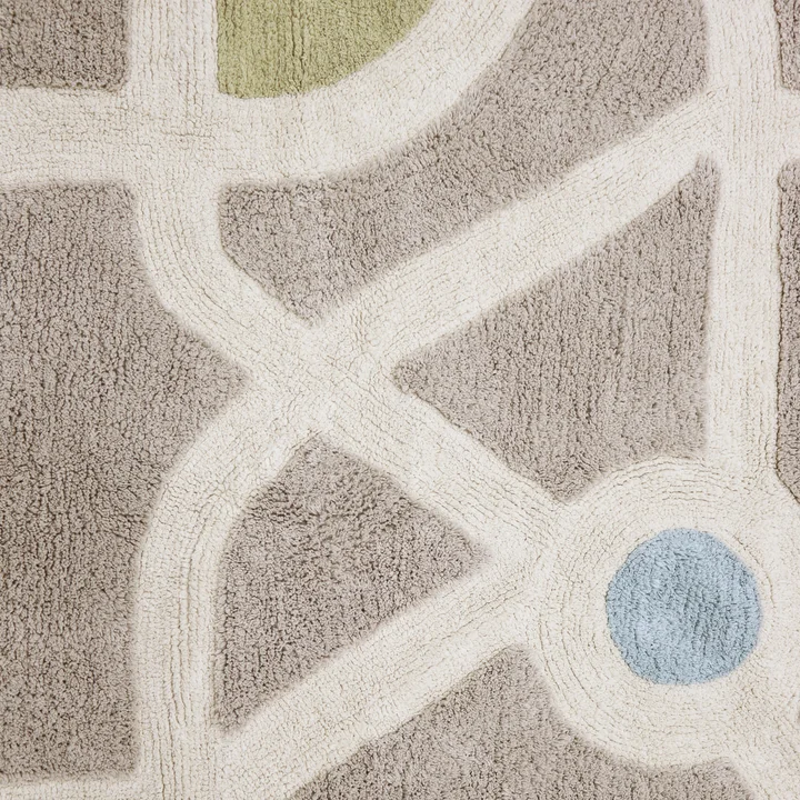 Lorena Canals - Eco-City Spielteppich mit Spielzubehör, 120 x 170 cm, grau
