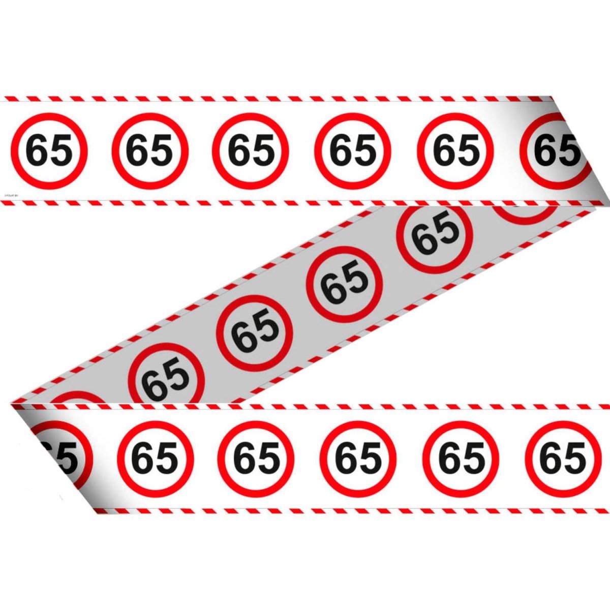 Afzetlint 65 Jaar Verkeersbord 15m