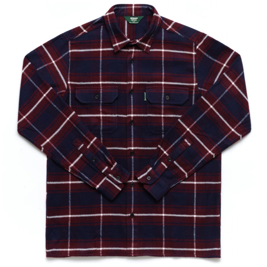 LILYBAY Bordeaux-Blue-White-CHEMISE SEBAGO HOMME