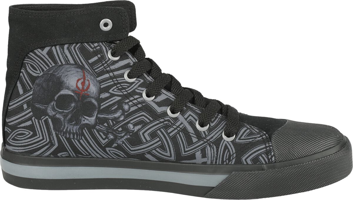 Sneaker with Skull Print | Black Premium by EMP Baskets hautes