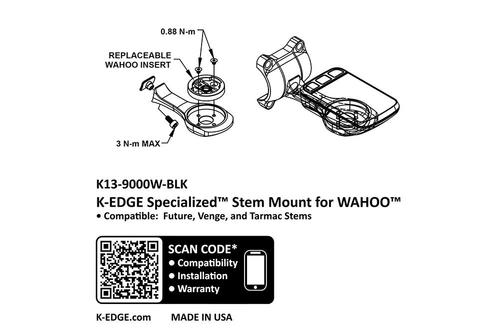K-Edge Wahoo Future Mount Zwart