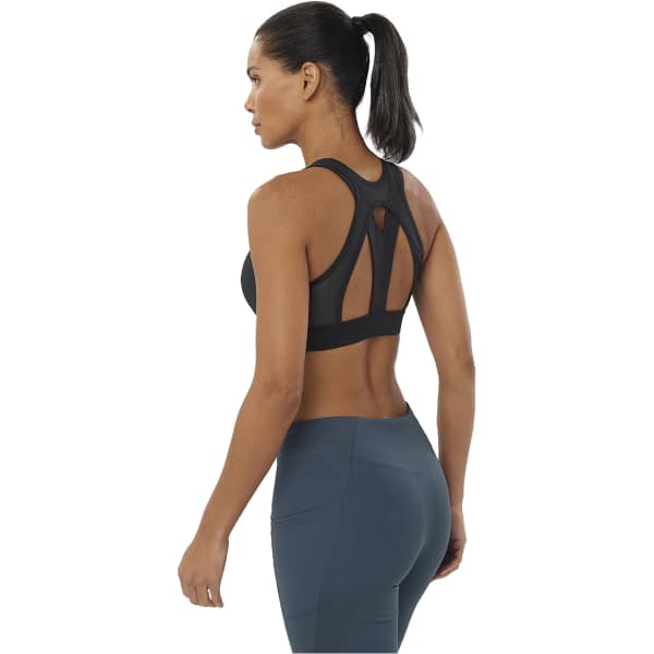 Brassière trail SALOMON CROSS RUN BRA W DEEP BLACK