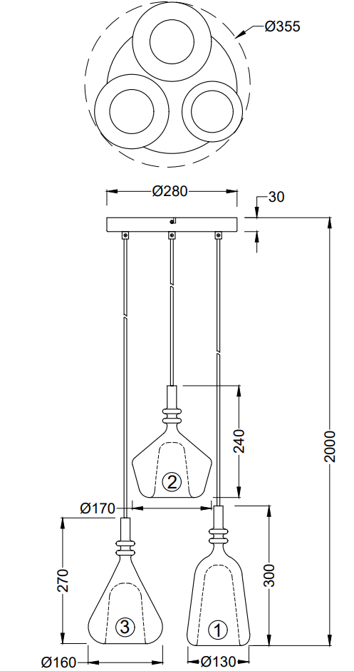 Hanglamp Aldea ⌀28  cm