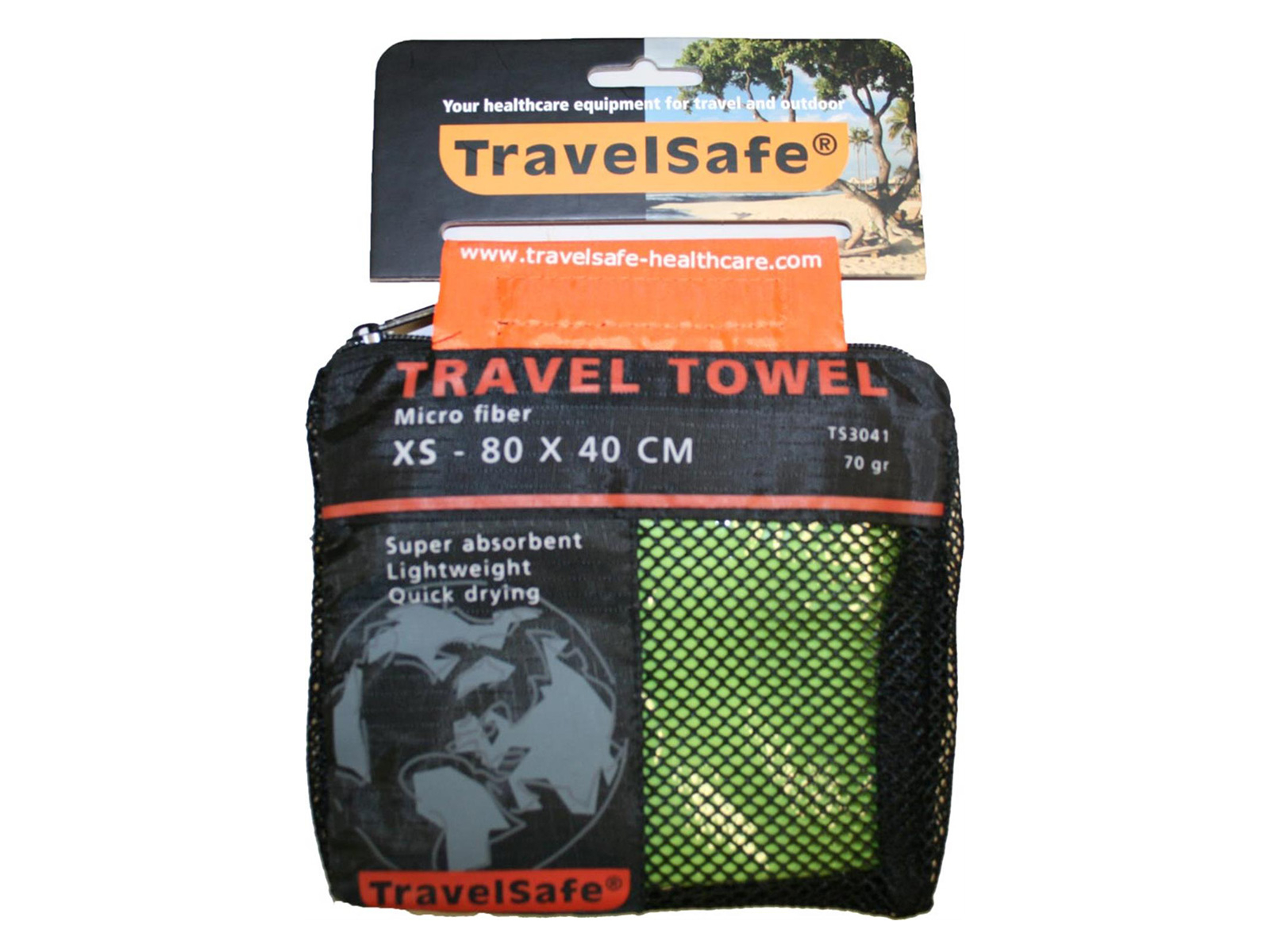 TravelSafe Lime reishanddoek - 80 x 40 cm