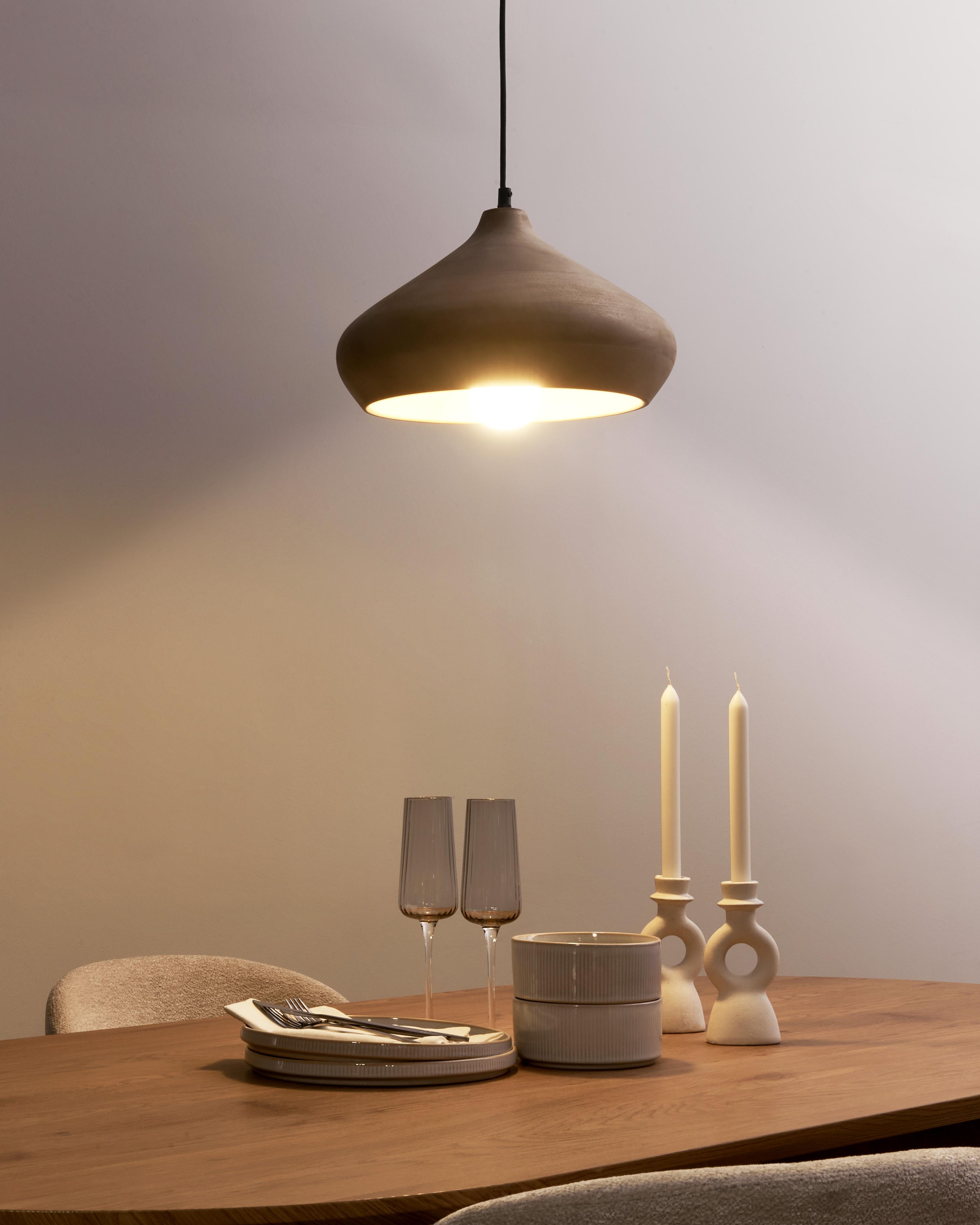 Hanglamp RAWI Mangohout Lichtbruin