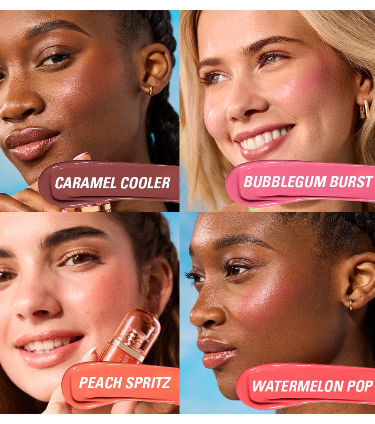 Makeup Revolution - *Super Dewy*  - Blush líquido  Blush burst - Peach Spritz