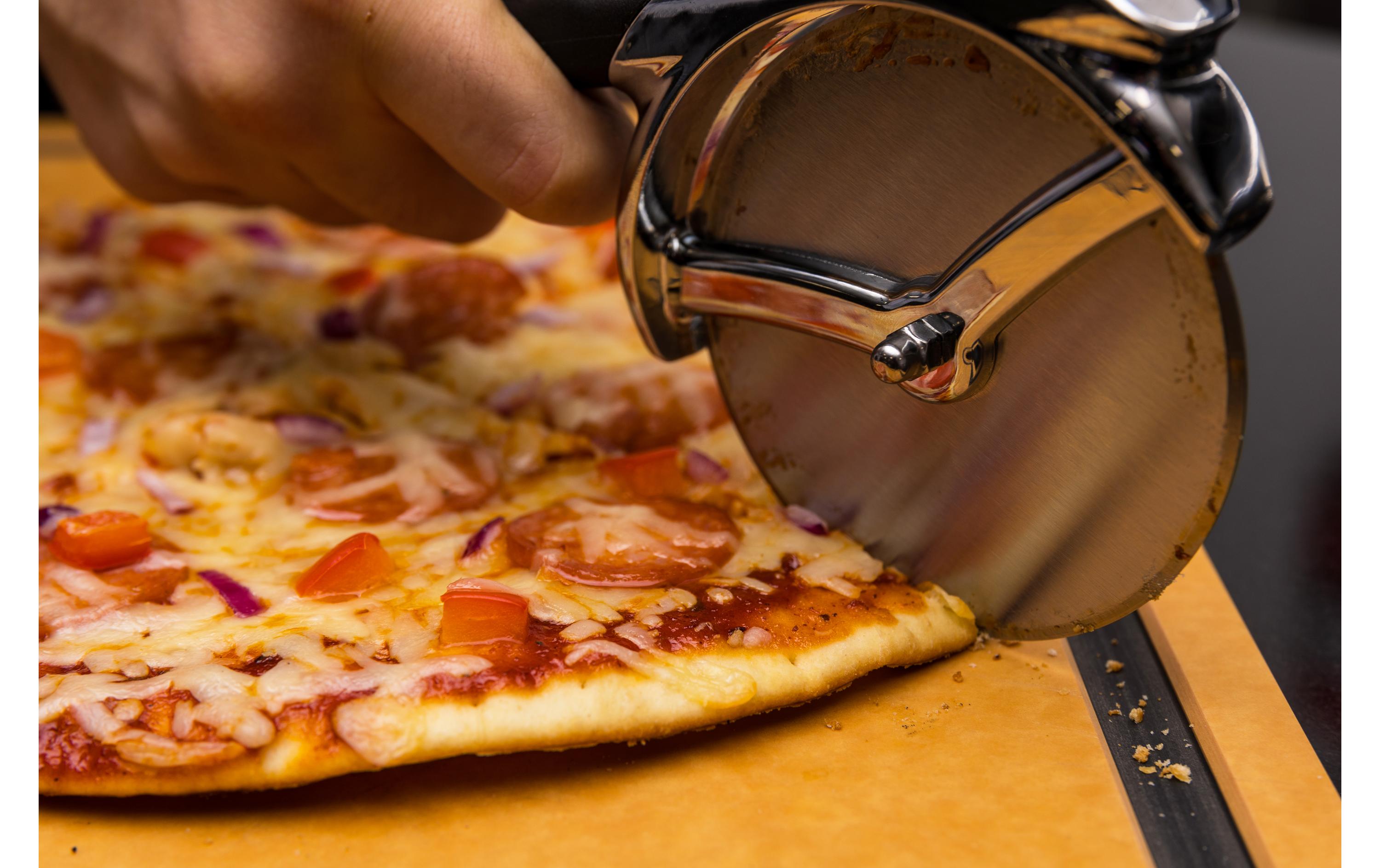 Pizzaschneider Deluxe, Silber/SchwarzPizzaroller