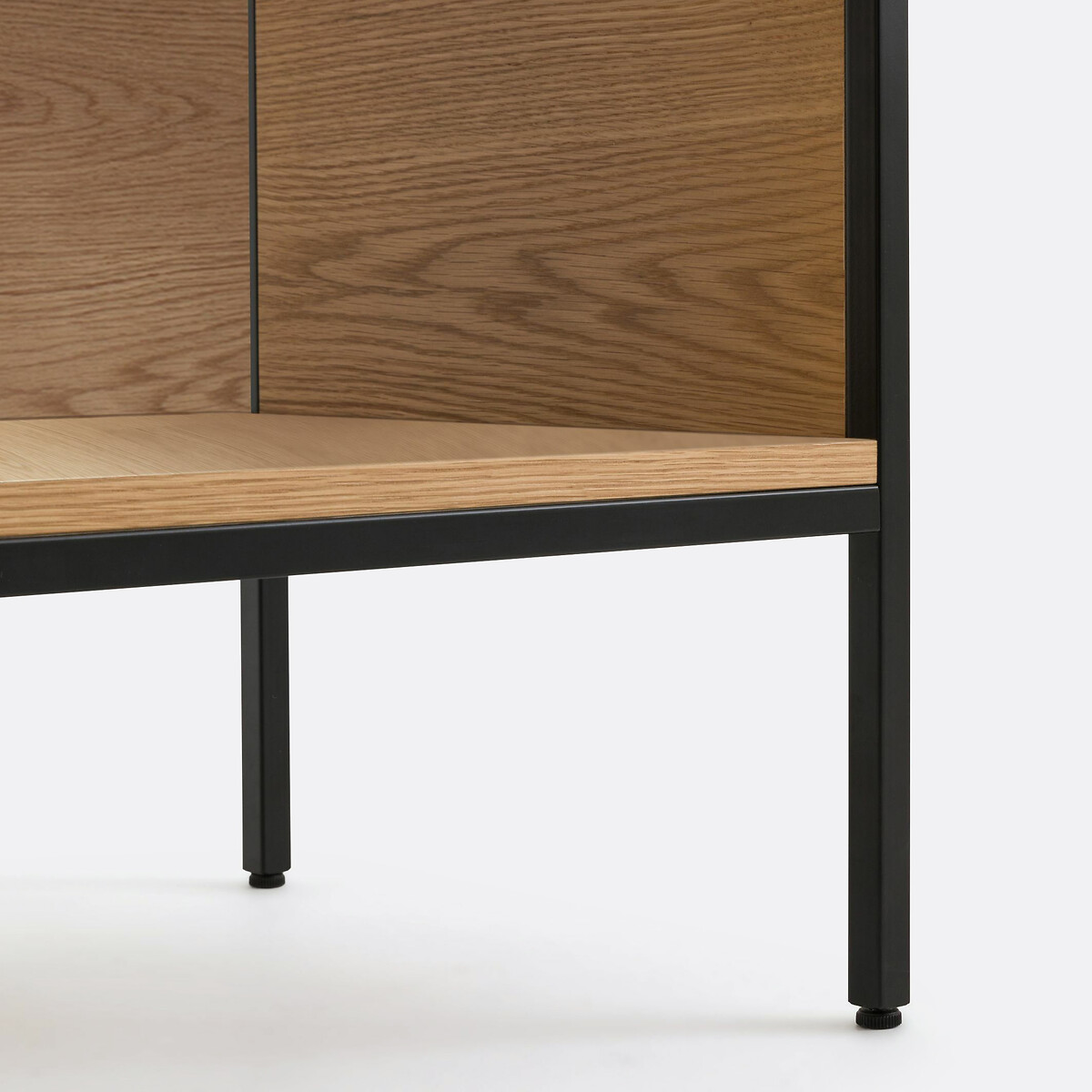 LA REDOUTE INTERIEURS<br>Móveis em vinil com acabamento em carvalho e metal, 48 cm de comprimento, Volga