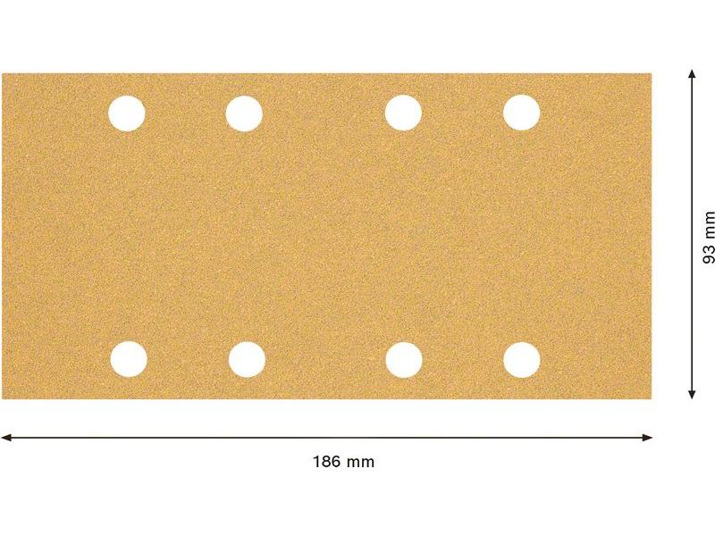 Bosch Professional Schleifpapier EXPERT C470, 93 x 186 mm, Schnelles Schleifen von Farbe und Holz