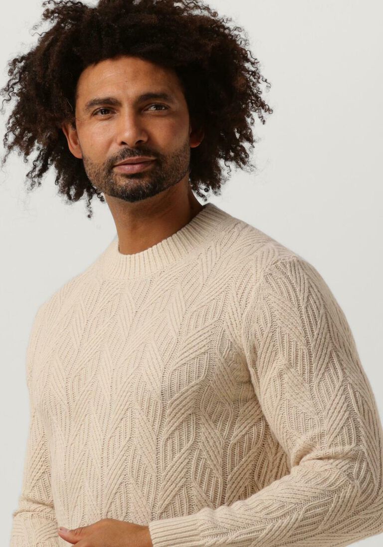 SELECTED HOMME zand selected homme trui caris ls knit crew neck