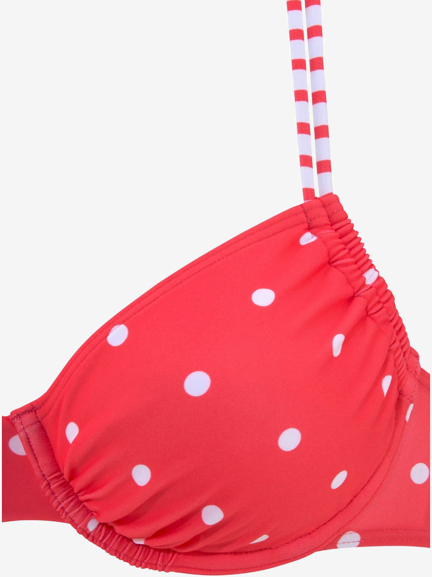 Haut de maillot de bain à armatures motif à pois tendance
