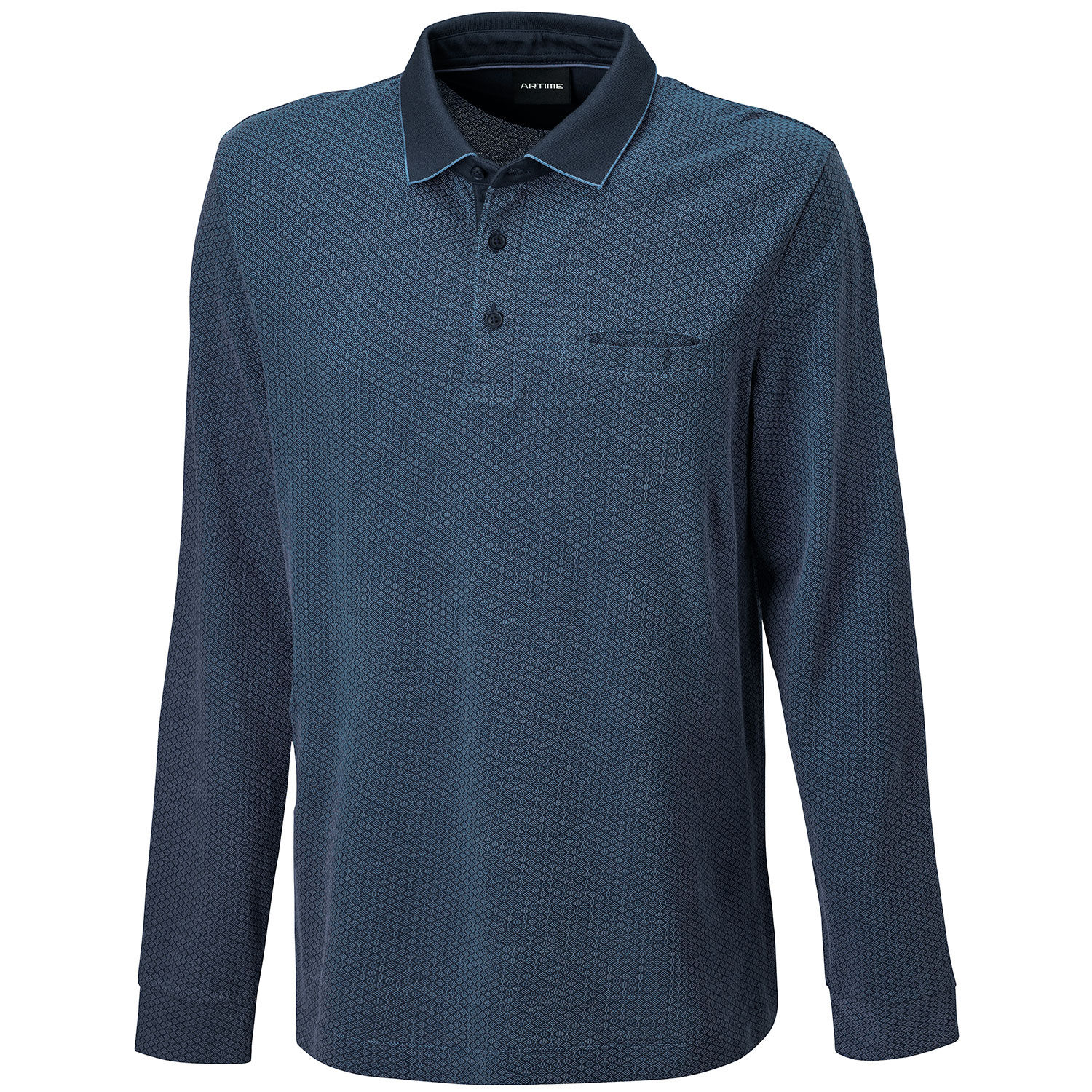 Herren Langarm-Poloshirt aus Baumwolle