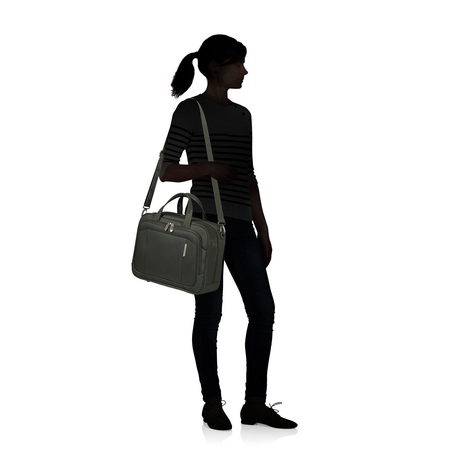 Samsonite Respark Laptop Shoulder Bag forest green