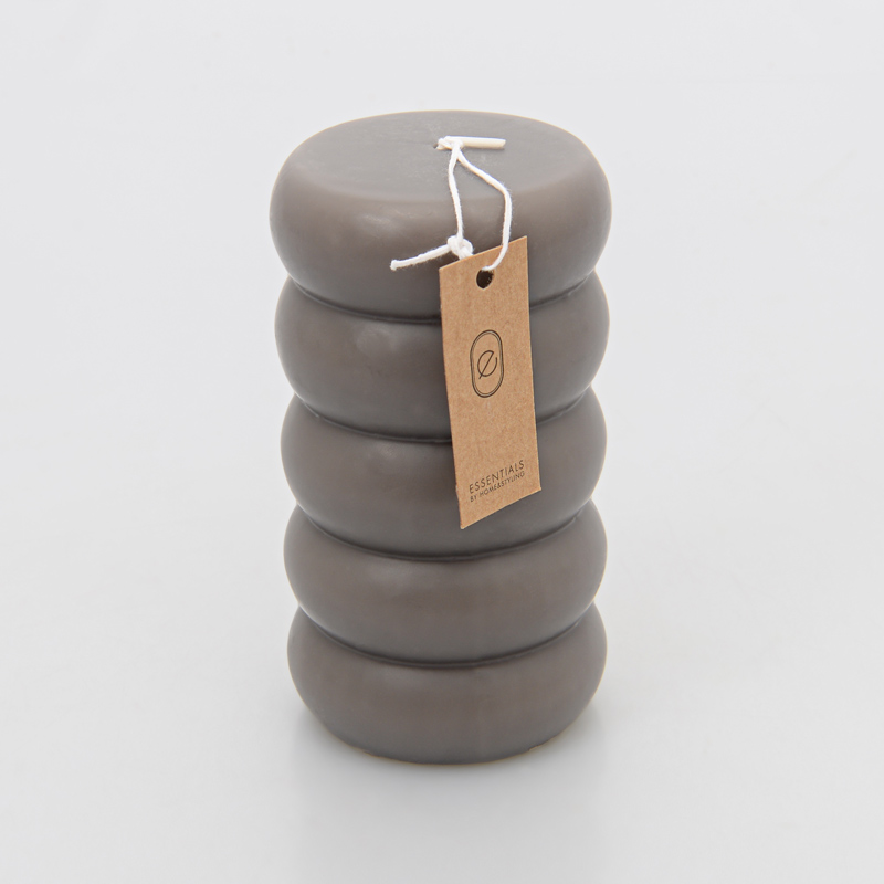 Bougie perlée anthracite