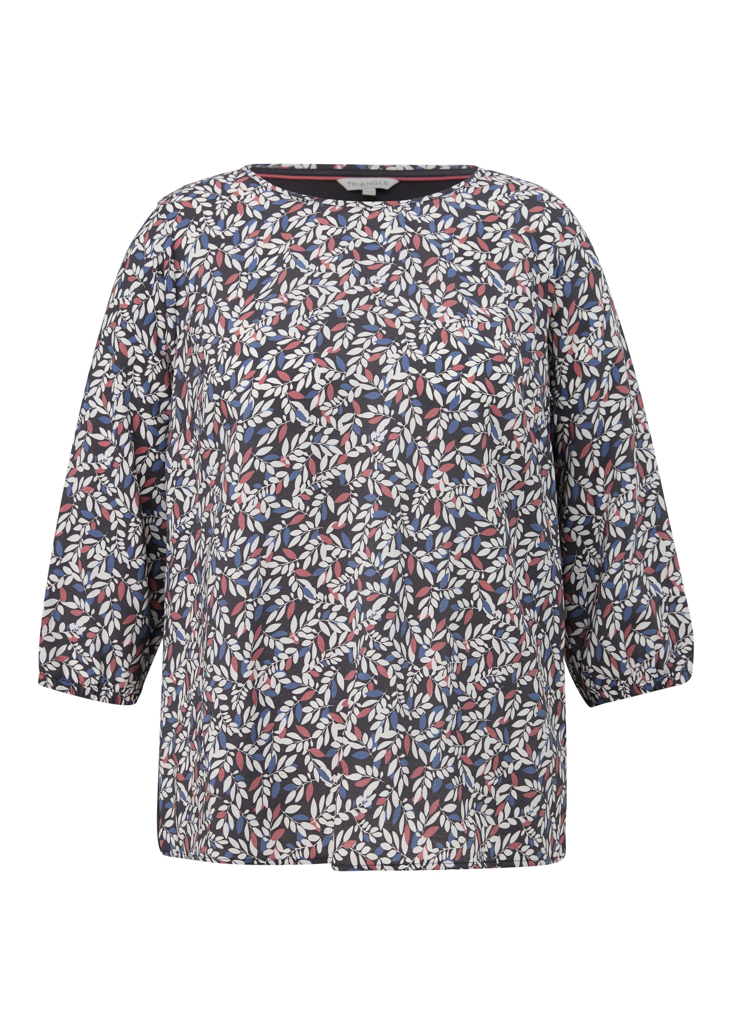 Shirt im Material- und Mustermix