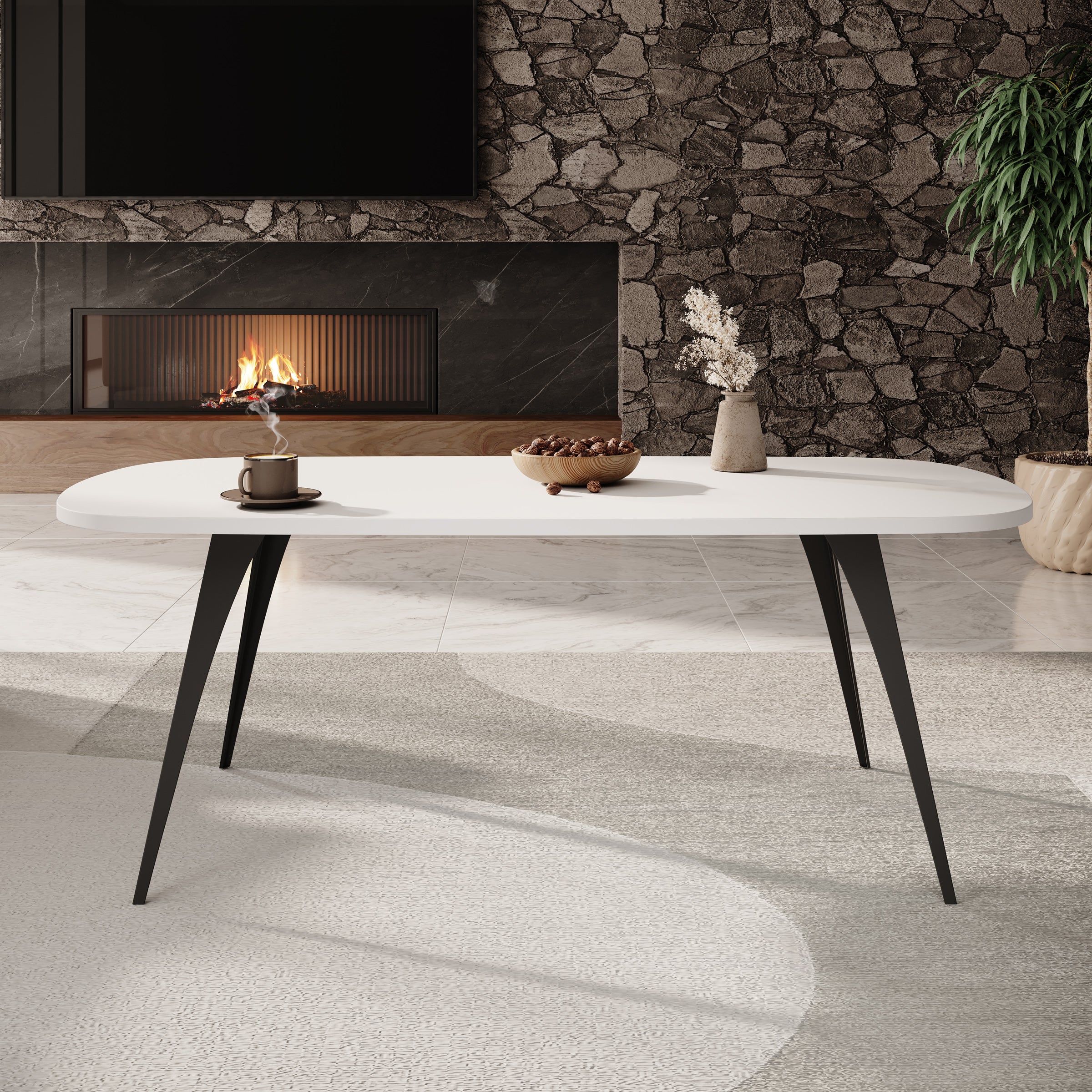 Flix - Salontafel - Wit - 120x60x45 cm