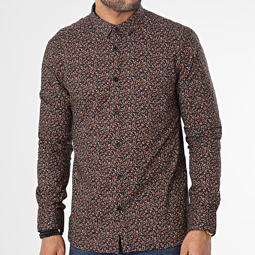 Chemise Manches Longues Floral Carton 10711547D Noir