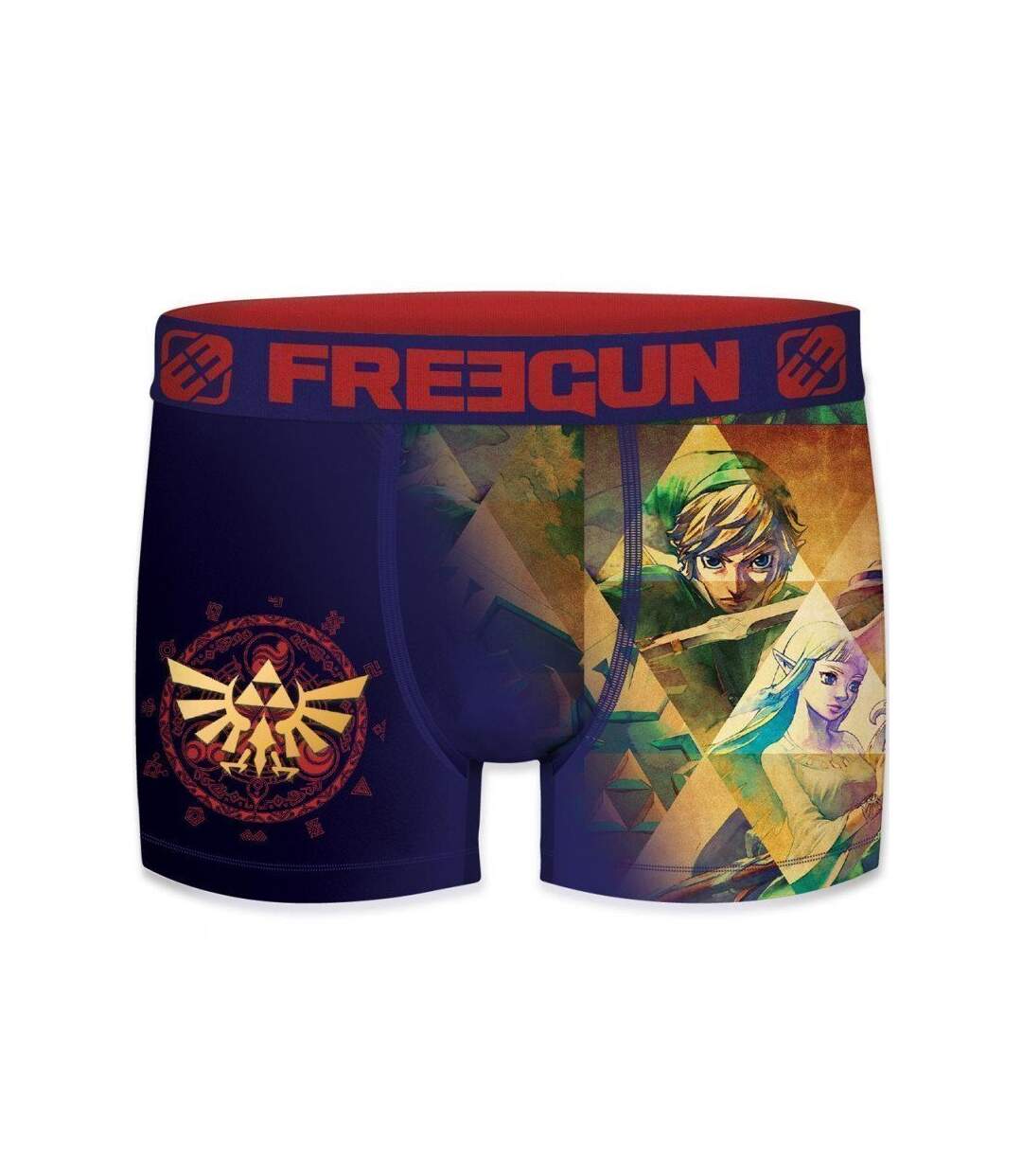 FREEGUN Boxer Homme Microfibre SHI Marine Rouge ZELDA