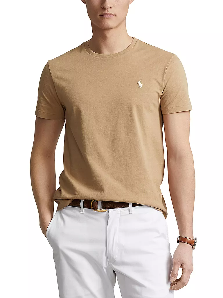 POLO RALPH LAUREN T Shirt Custom Slim Fit beige