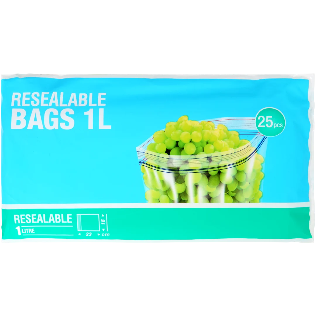 Hersluitbare zakken 25 stuks | 1 liter