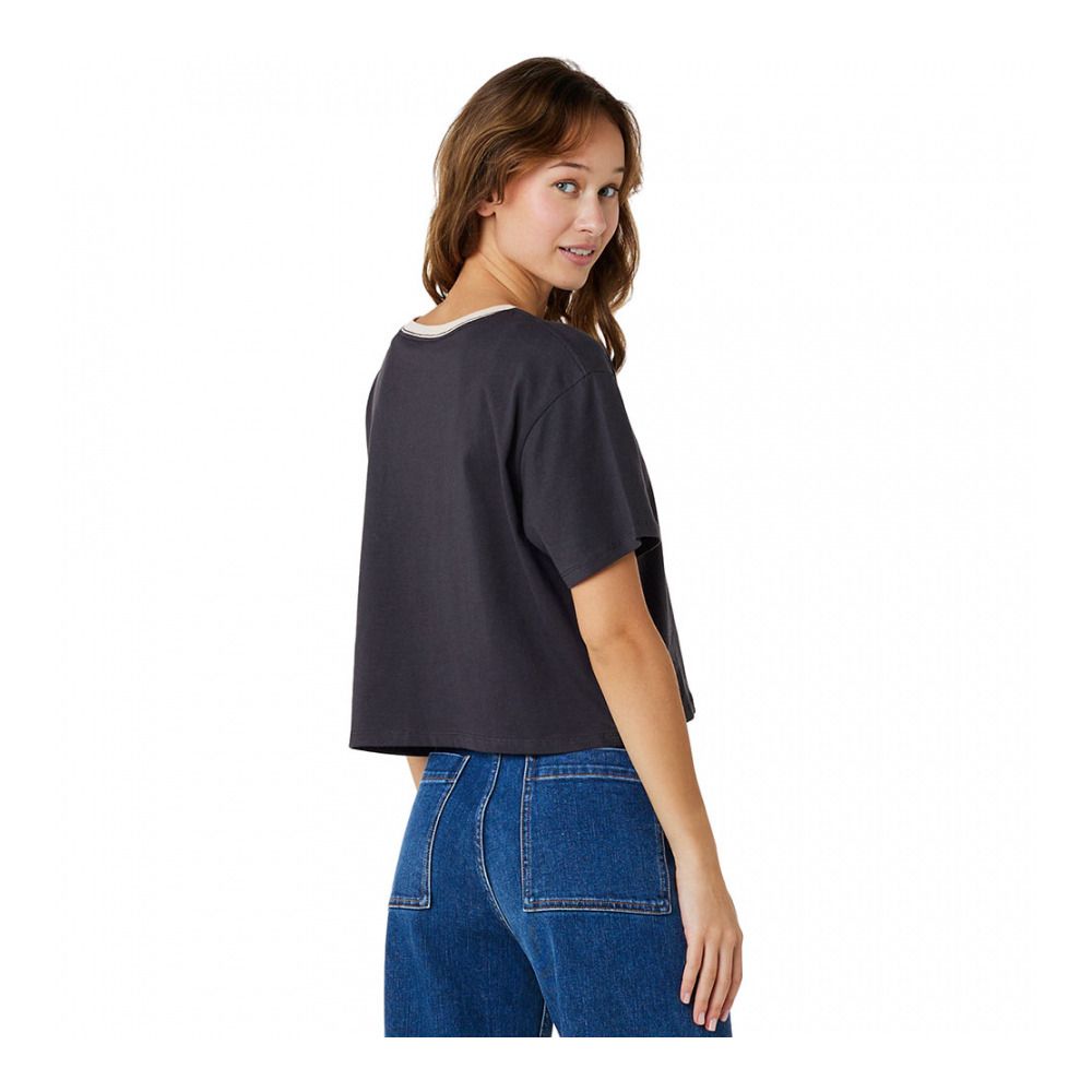 Rip Curl COLOR BLOCK CROP - Tee-shirt Femme phantom