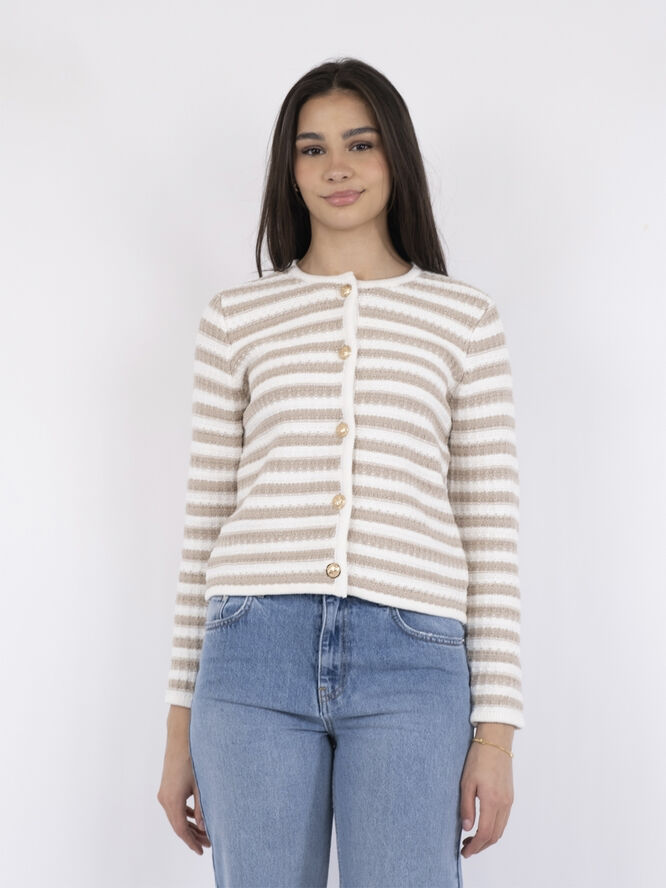 Neo Noir Limone Stripe Knit Jacket Asand