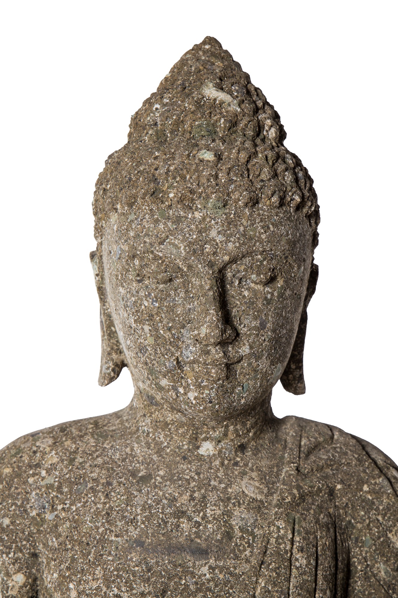 Naturstein 'Buddha' Behälter, grau, T 25 cm, B 40 cm, H 125 cm von fischer's lagerhaus