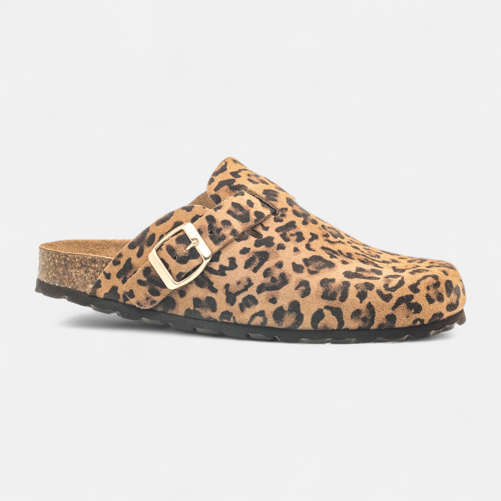 Mules Femme en cuir camel