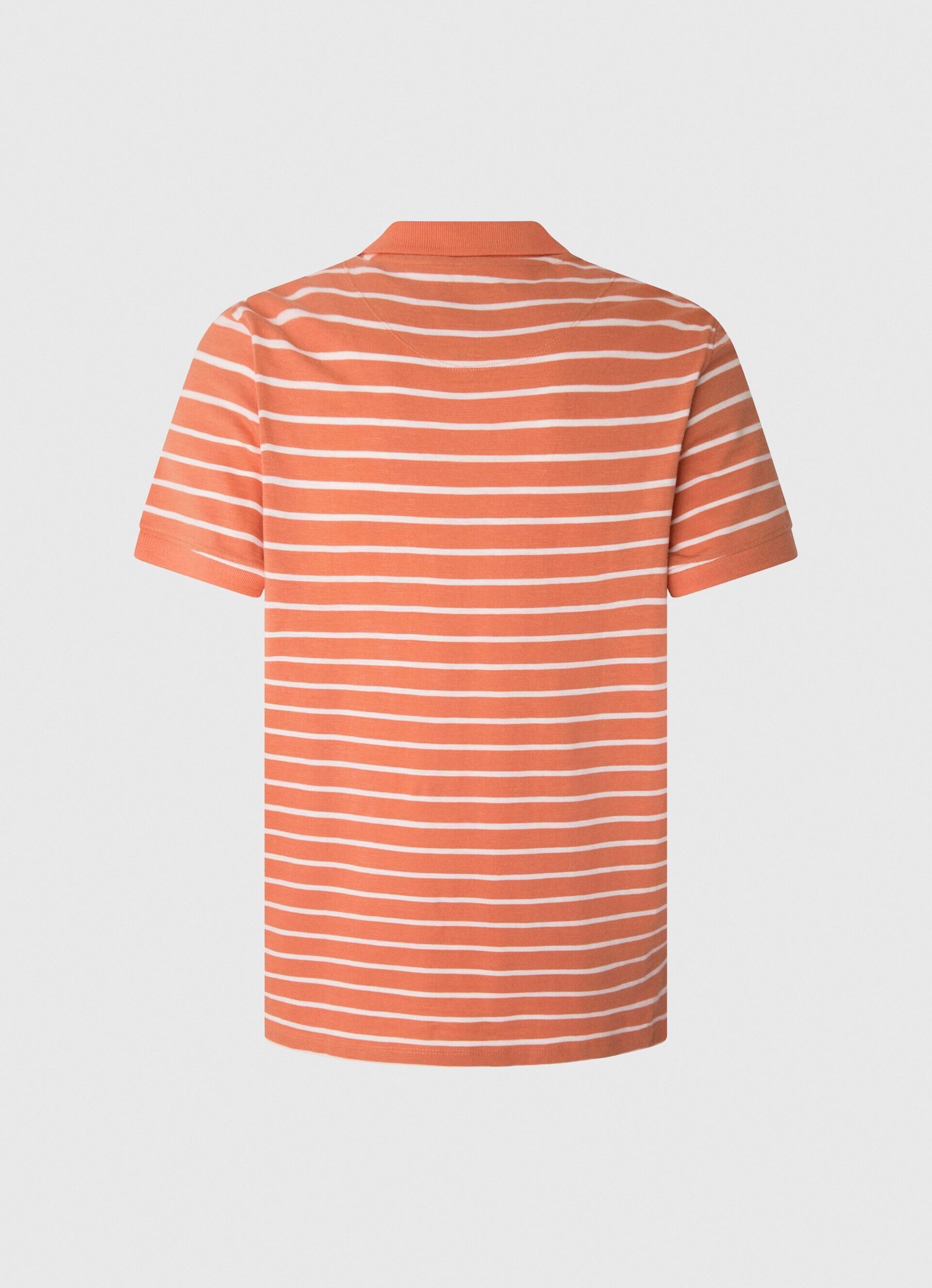 Camisa polo listrada estampada - laranja abóbora