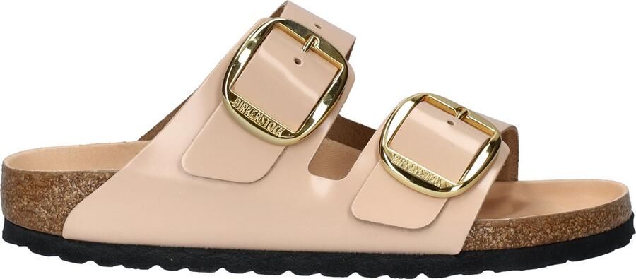 BIRKENSTOCK Slippers Dames Arizona Big Buckle Dames Maat: 41 Materiaal: Leer Kleur: Beige