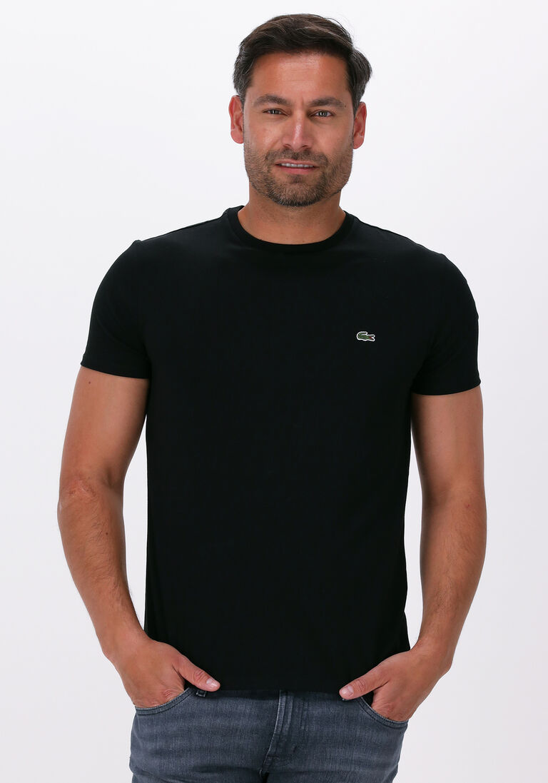 LACOSTE zwarte lacoste t-shirt 1ht1 men's tee-shirt 1121
