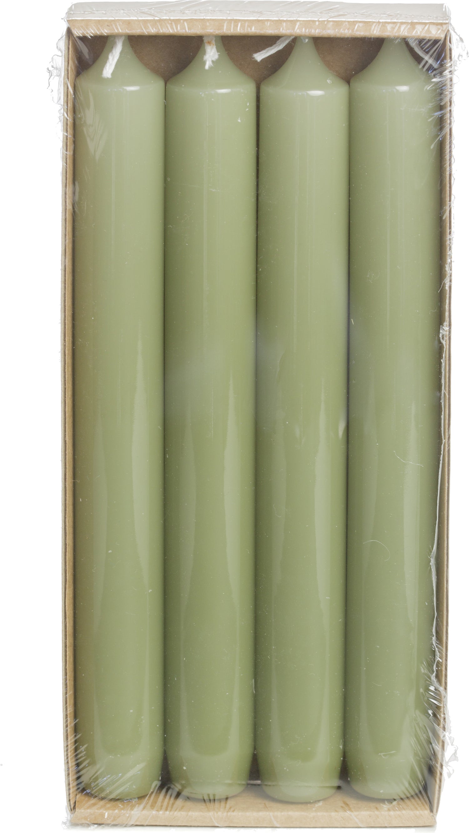 Rustik Lys dinerkaars Gloss groen 8 uur 4 stuks