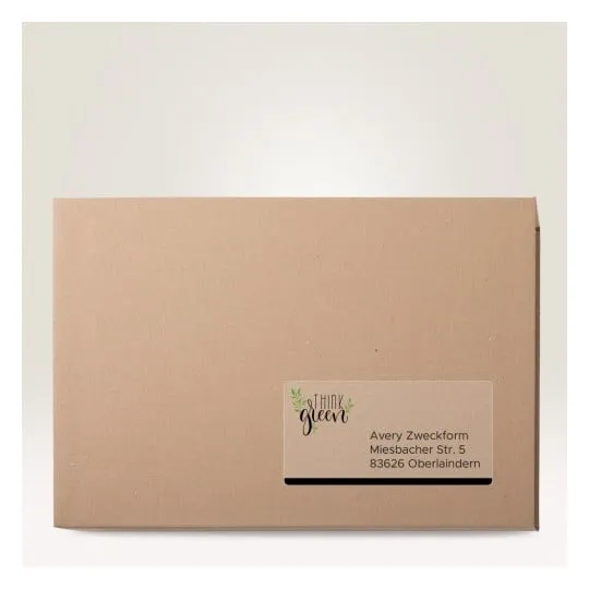 Etiketter Avery 210x297 mm (A4) transparent med QuickPEEL™ til inkjet printer - (25 ark)