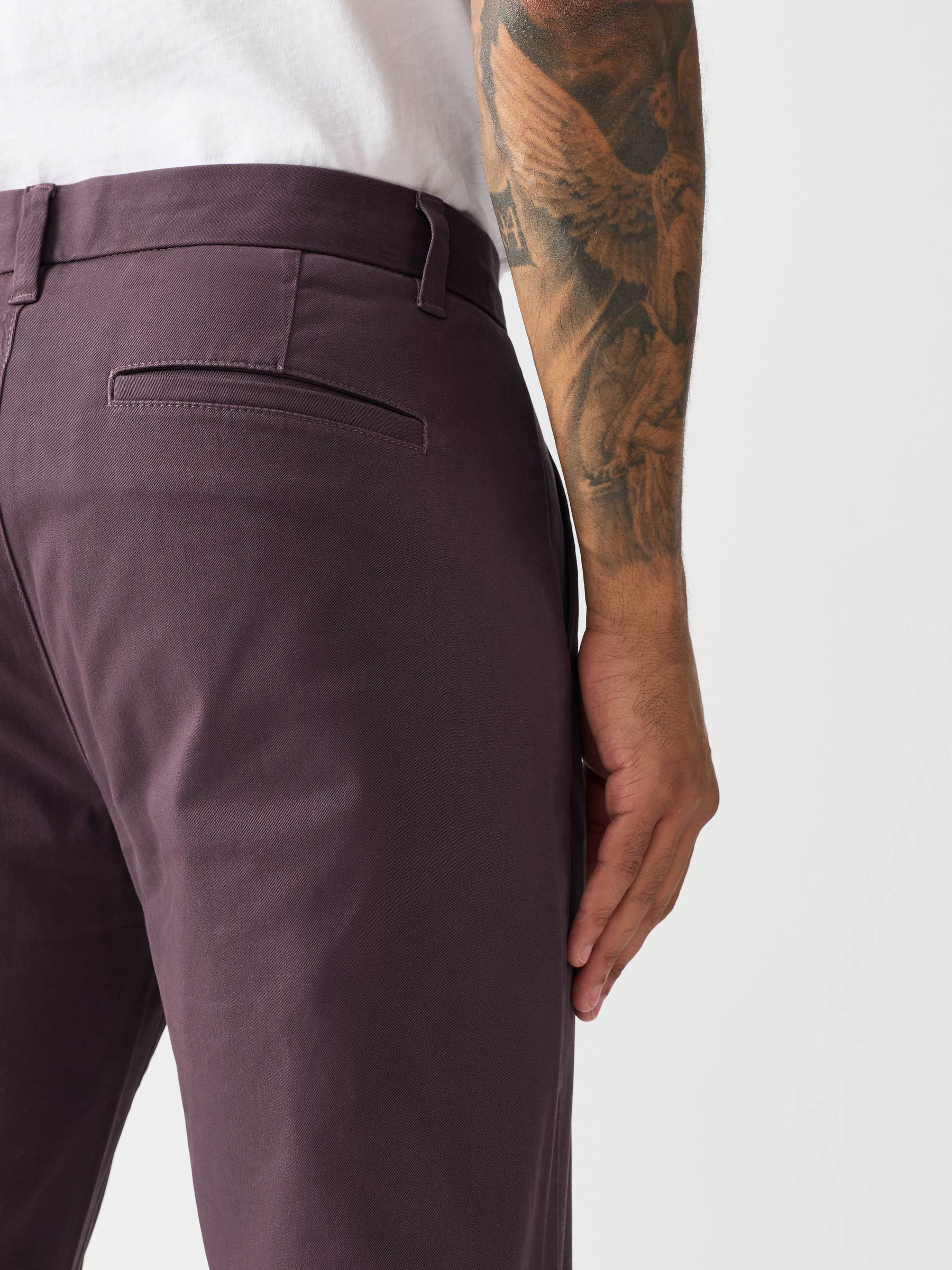 Paars - Slim Fit - Stretchy chino