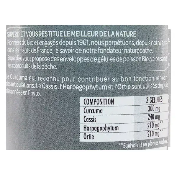 Superdiet Organic Joint Quartet 150 cápsulas