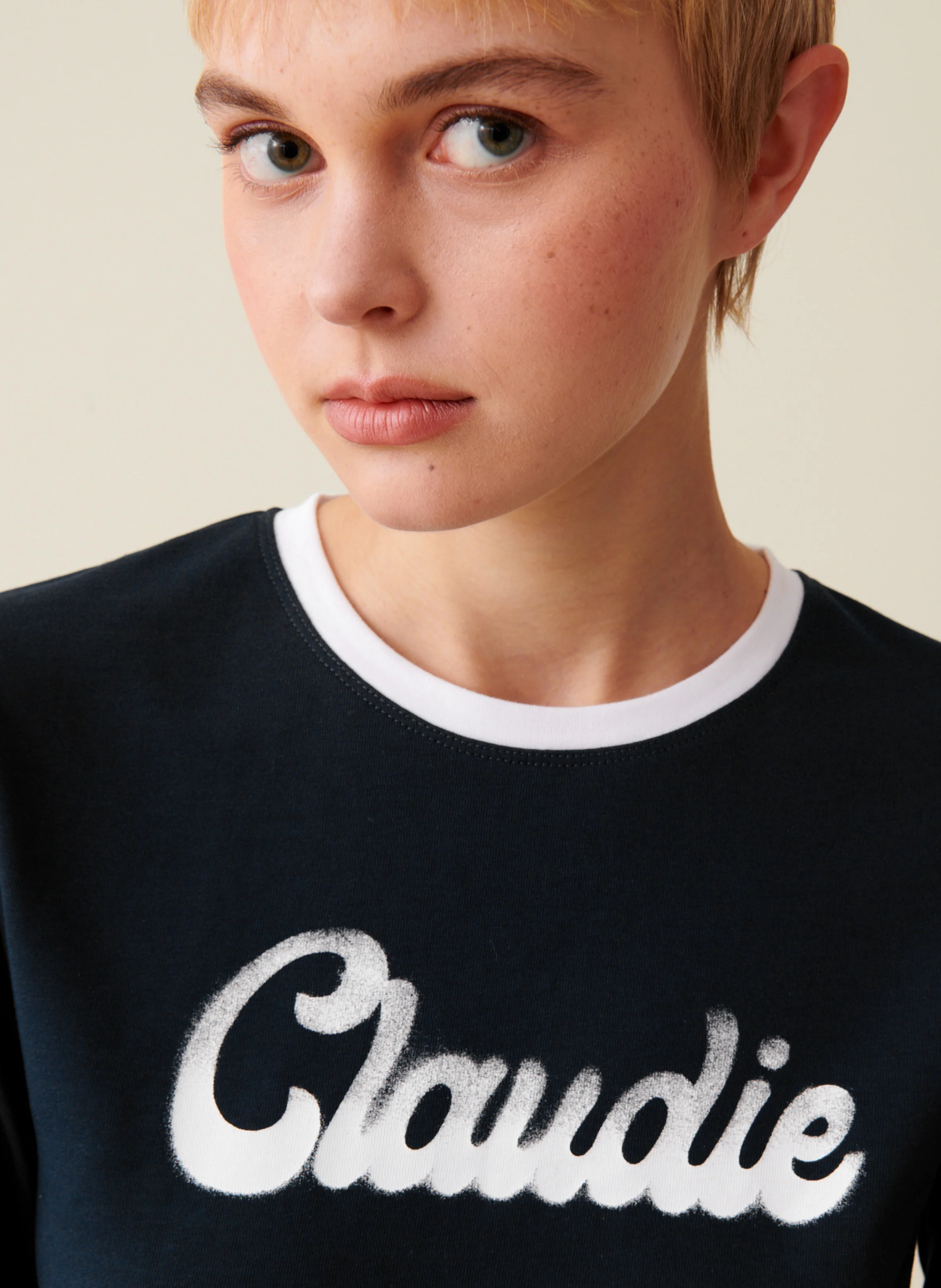 Tee-shirt manches longues en coton | Bleu