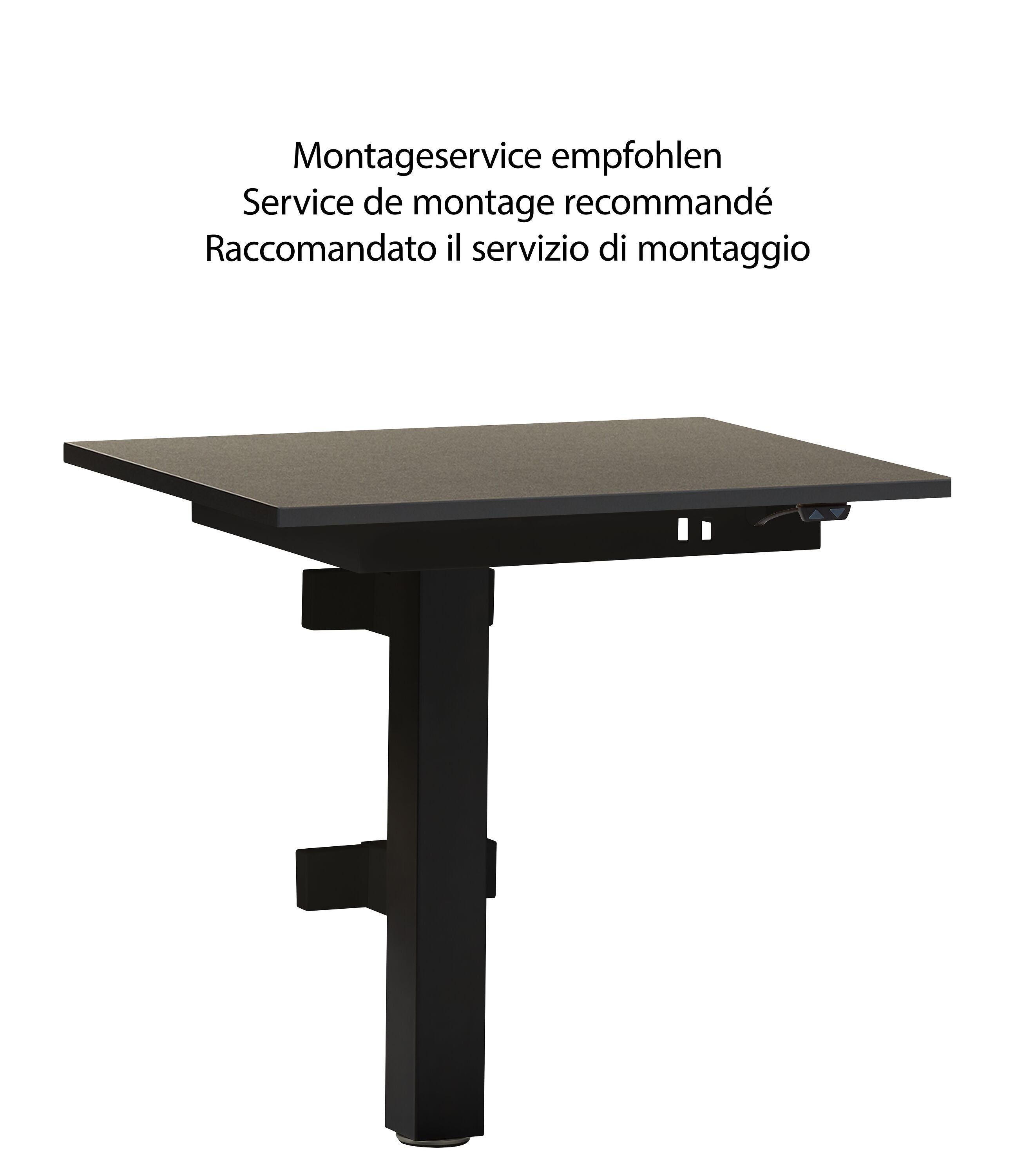 FLEXCUBE Wandtisch höhenverstellbar - Schwarz / B: 65.0 cm x T: 50.0 cm x H: 62.5 cm