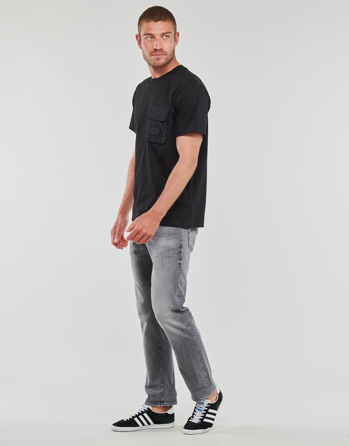 Calvin Klein Jeans - MIX MEDIA POCKET TEE - Noir