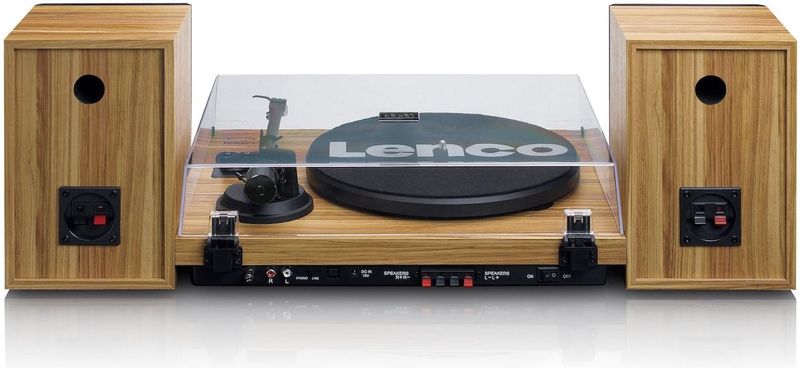 LENCO LS-500OK - Platenspeler - Hout - Inclusief 2 Externe Speakers