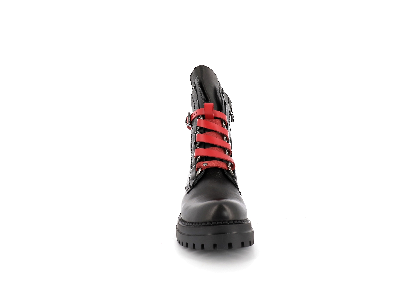 Metamorf ose-KAIDE Cuir Noir Rouge