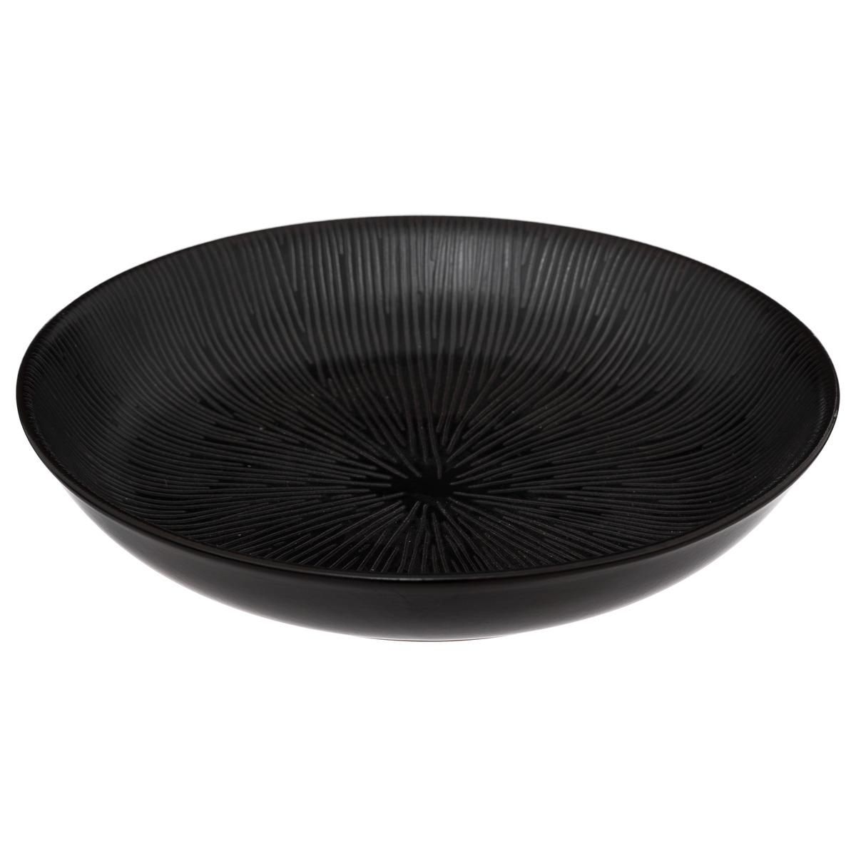ASSIETTE CREUSE ATELIER NOIR D.19CM