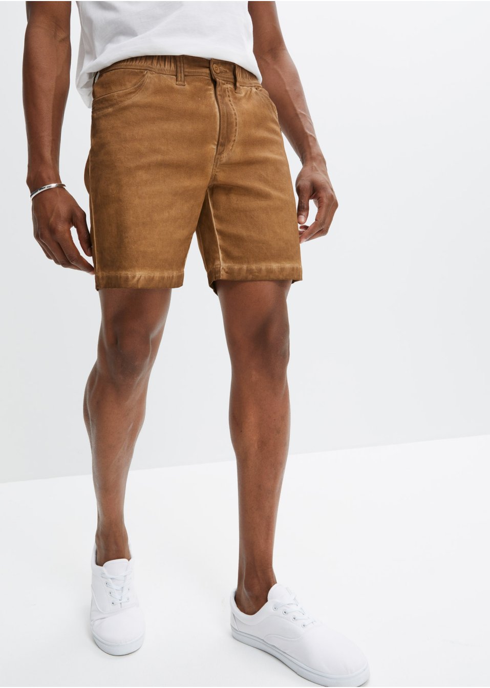 Short extensible aspect délavé, Regular Fit