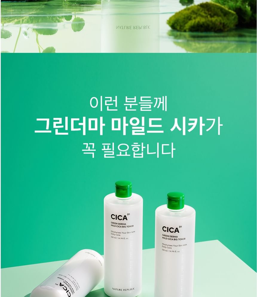 NATURE REPUBLIC - Groene Derma Milde Cica Grote Toner