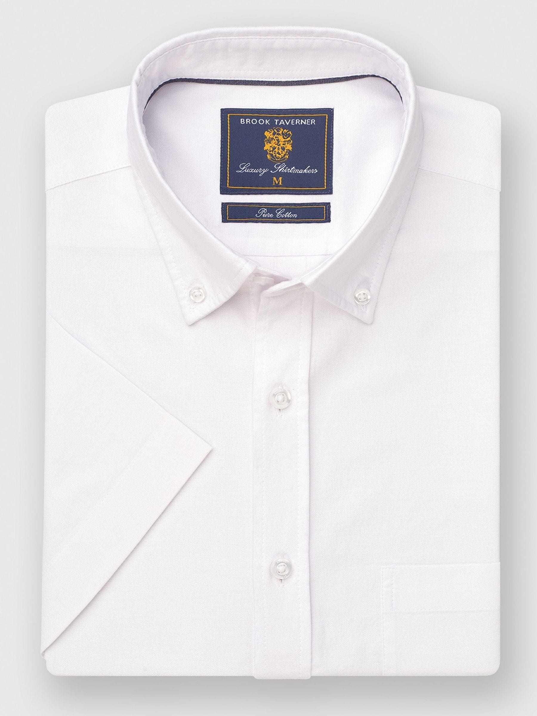 Wit - Brook Taverner 100% Cotton Oxford Shirt